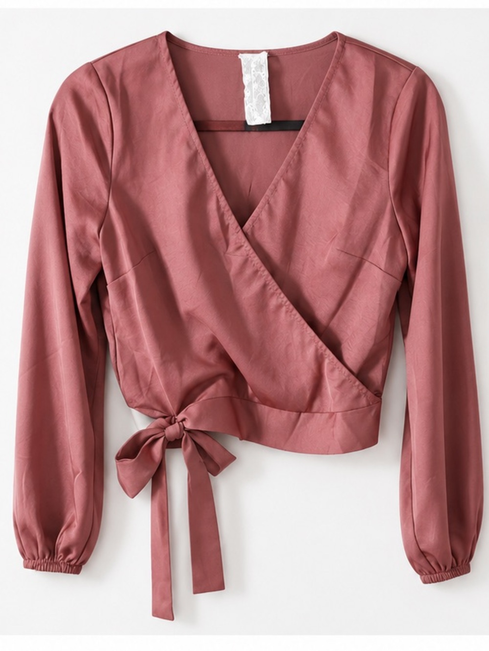 Sadie & Sage Rosewood Wrap Tie Blouse